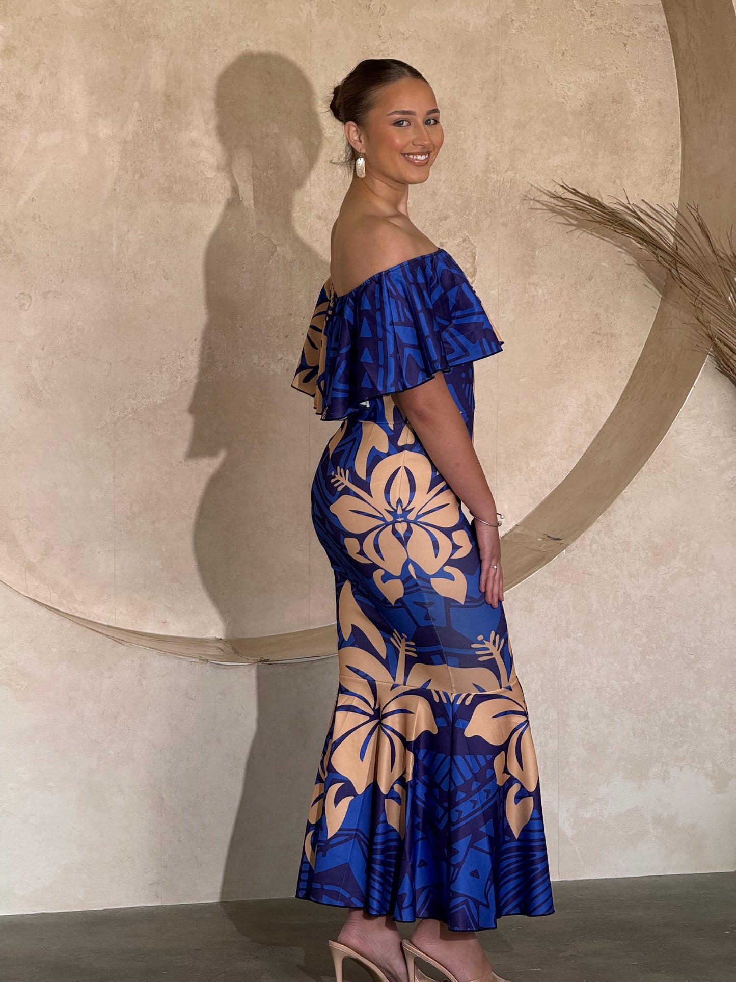 PRE ORDER ONLY - Luxe - BLUE - Off Shoulder Dress
