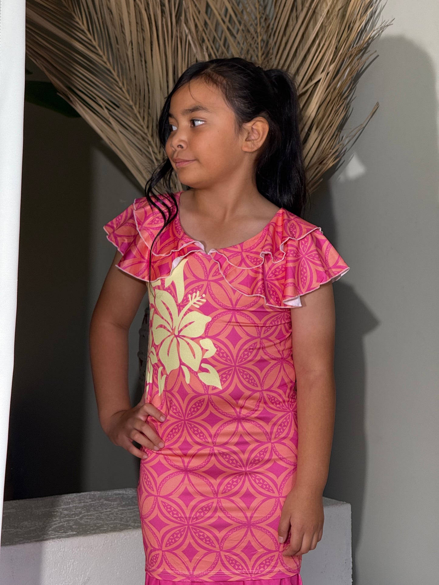 PRE ORDER Only - AULELEI - Girls Frill Puletasi
