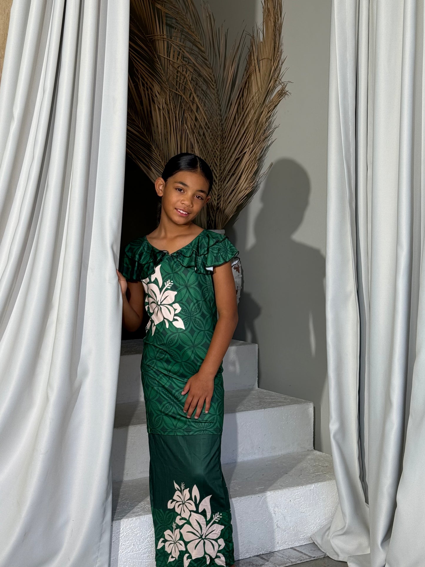PRE ORDER Only - AULELEI - Girls Frill Puletasi
