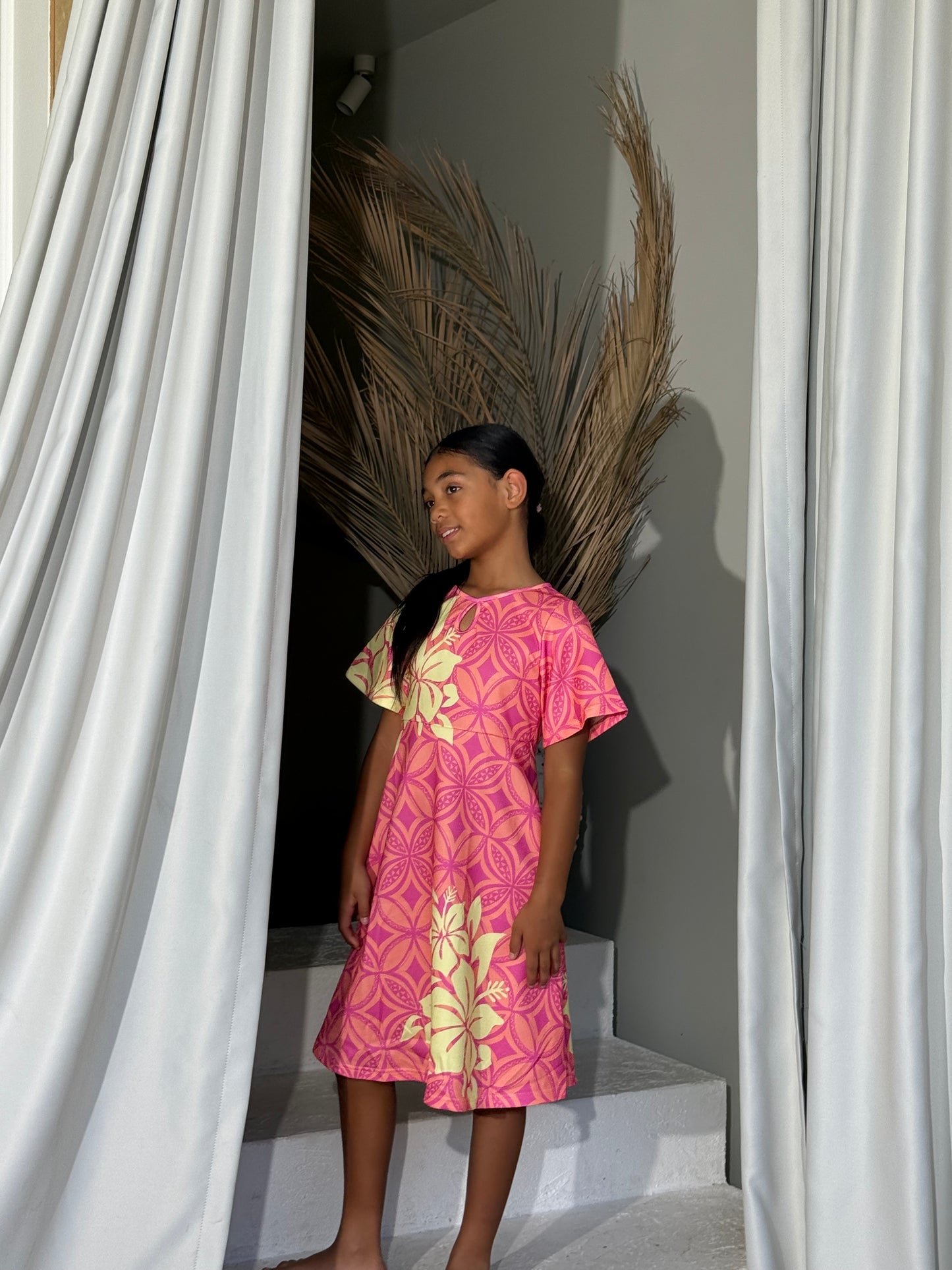PRE ORDER Only - AULELEI - Girls MIDI Flare Dress