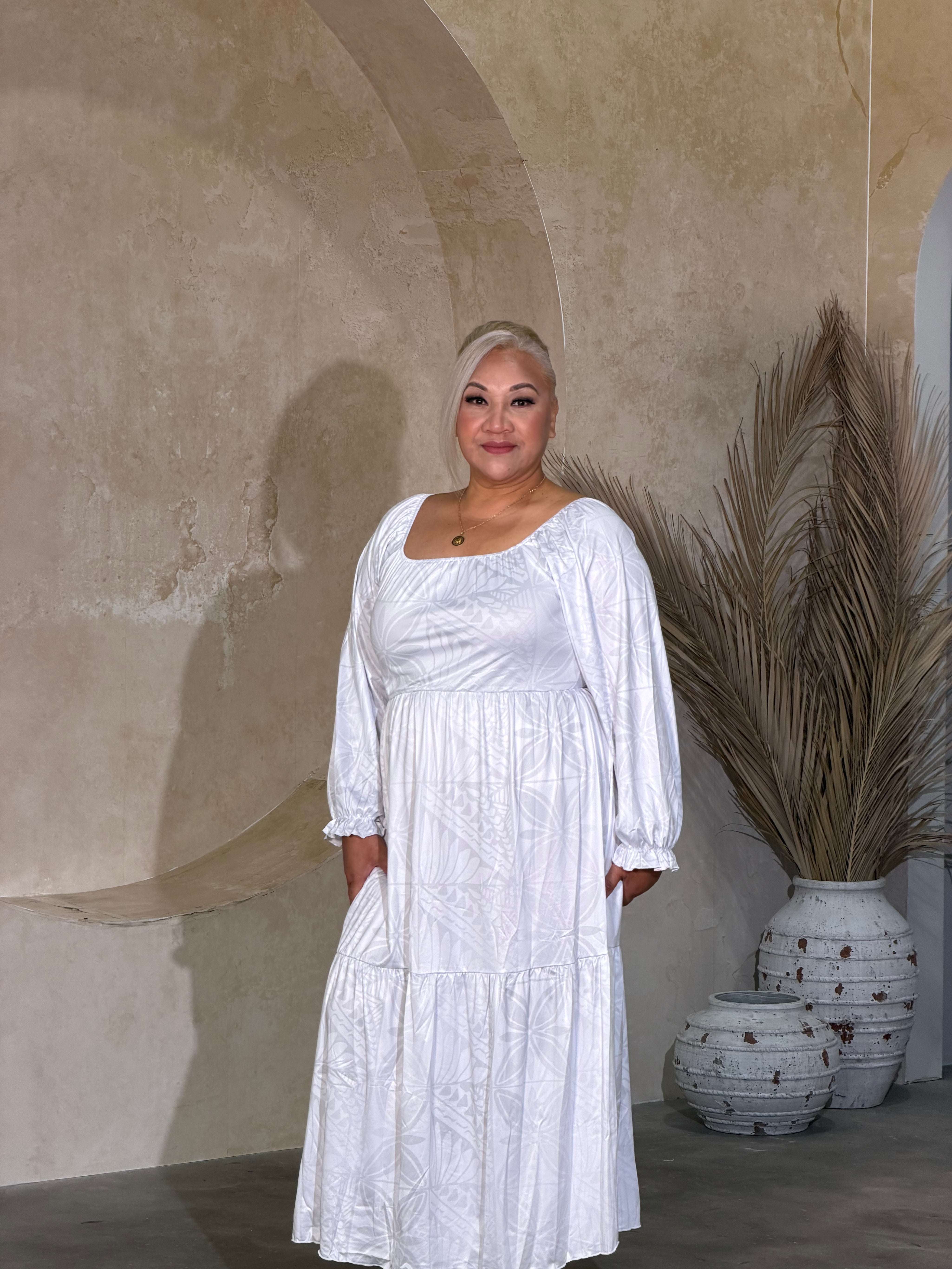PRE ORDER ONLY - All White - Womens Long Sleeve Sun Dress