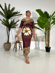 PRE ORDER ONLY - Green Hibiscus Puletasi