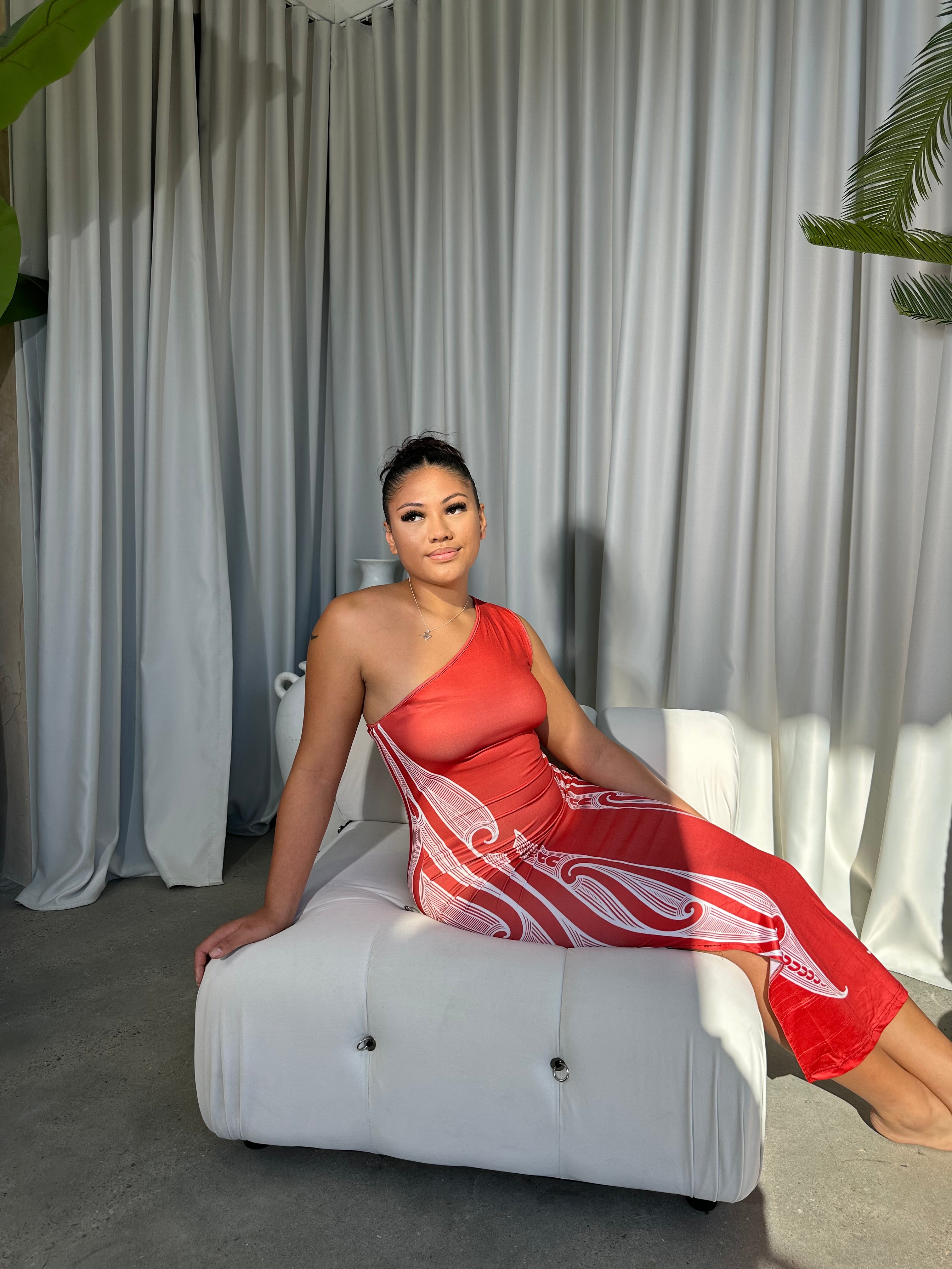 Ātaahua One-Shoulder Dress