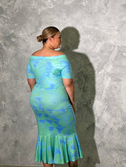 MANEA Off Shoulder Midi Dress