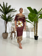PRE ORDER ONLY - Green Hibiscus Puletasi