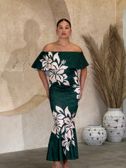 NEW - Luxe -  EMERALD - Off Shoulder Dress