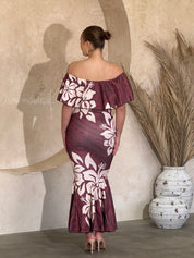 PRE ORDER ONLY - Luxe - BROWN - Off Shoulder Dress