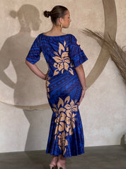 Luxe - BLUE - Sleeve Dress