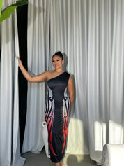 Ātaahua One-Shoulder Dress