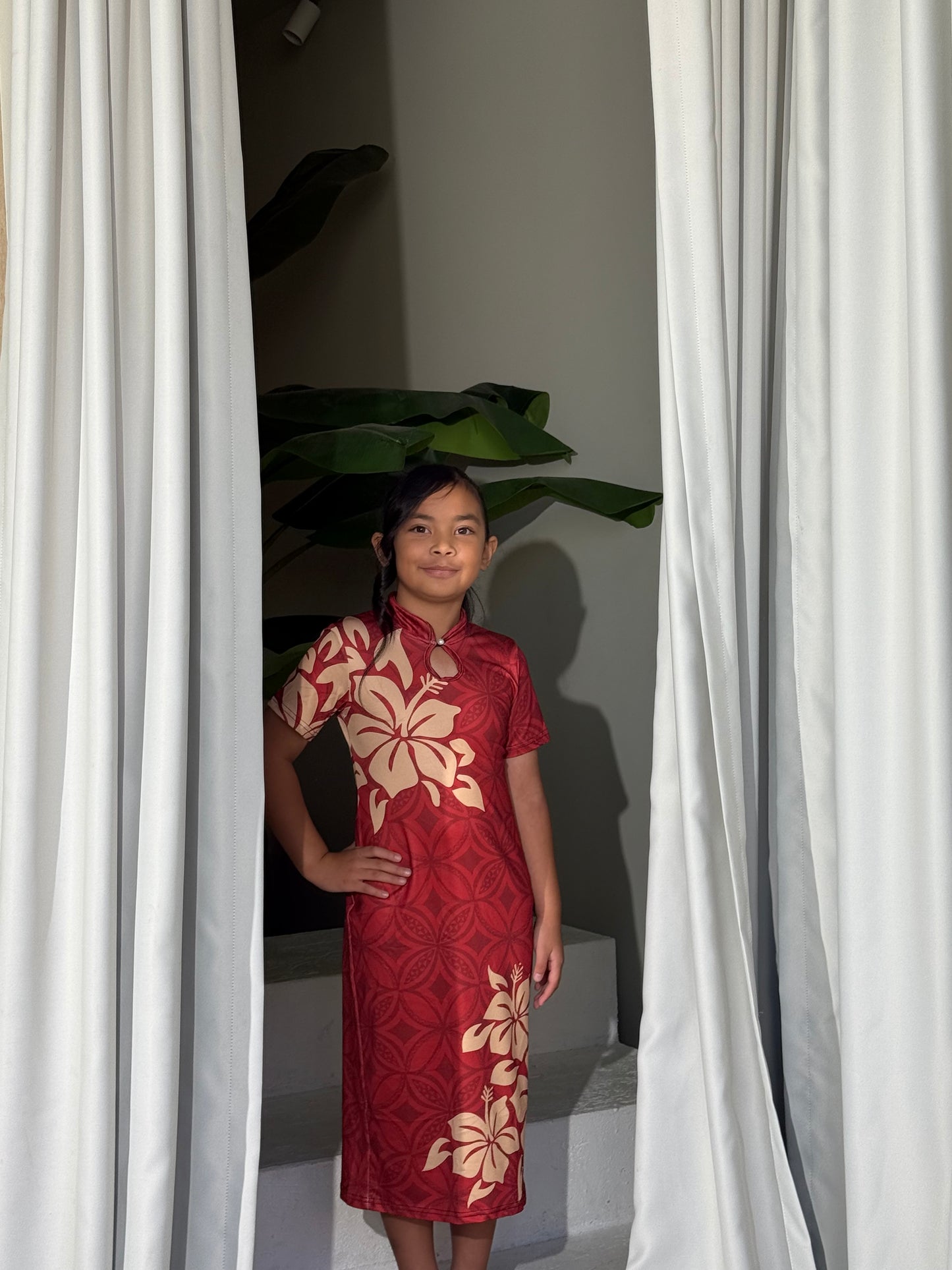 PRE ORDER Only - AULELEI - Girls Qi Pao Dress