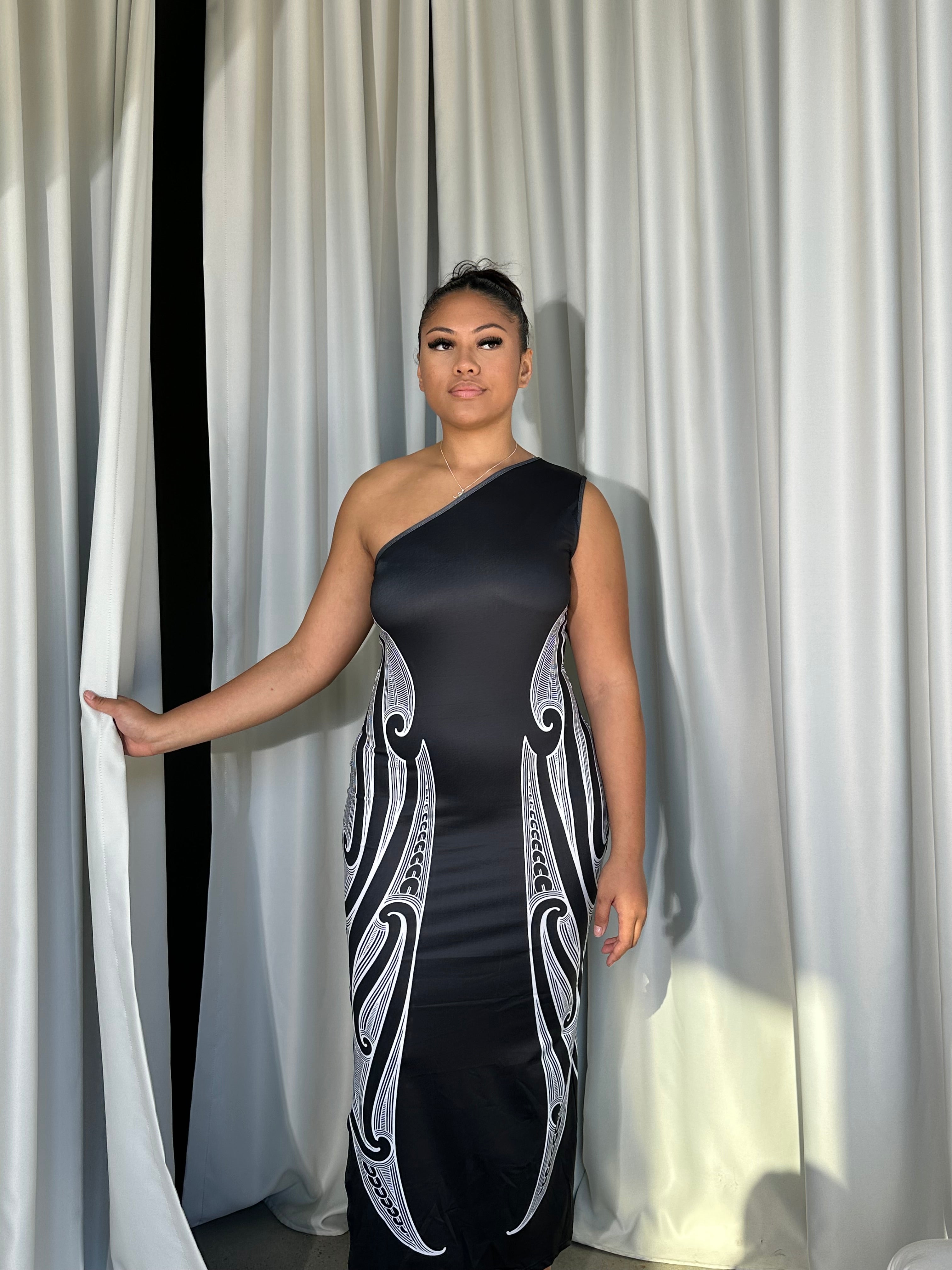 Ātaahua One-Shoulder Dress
