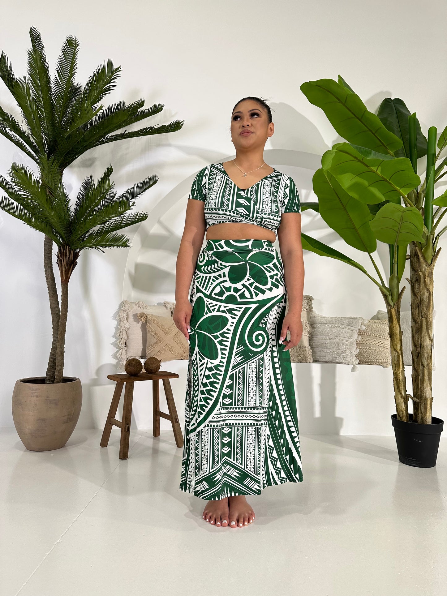 Leilua GREEN Skirt Set - PRE ORDER