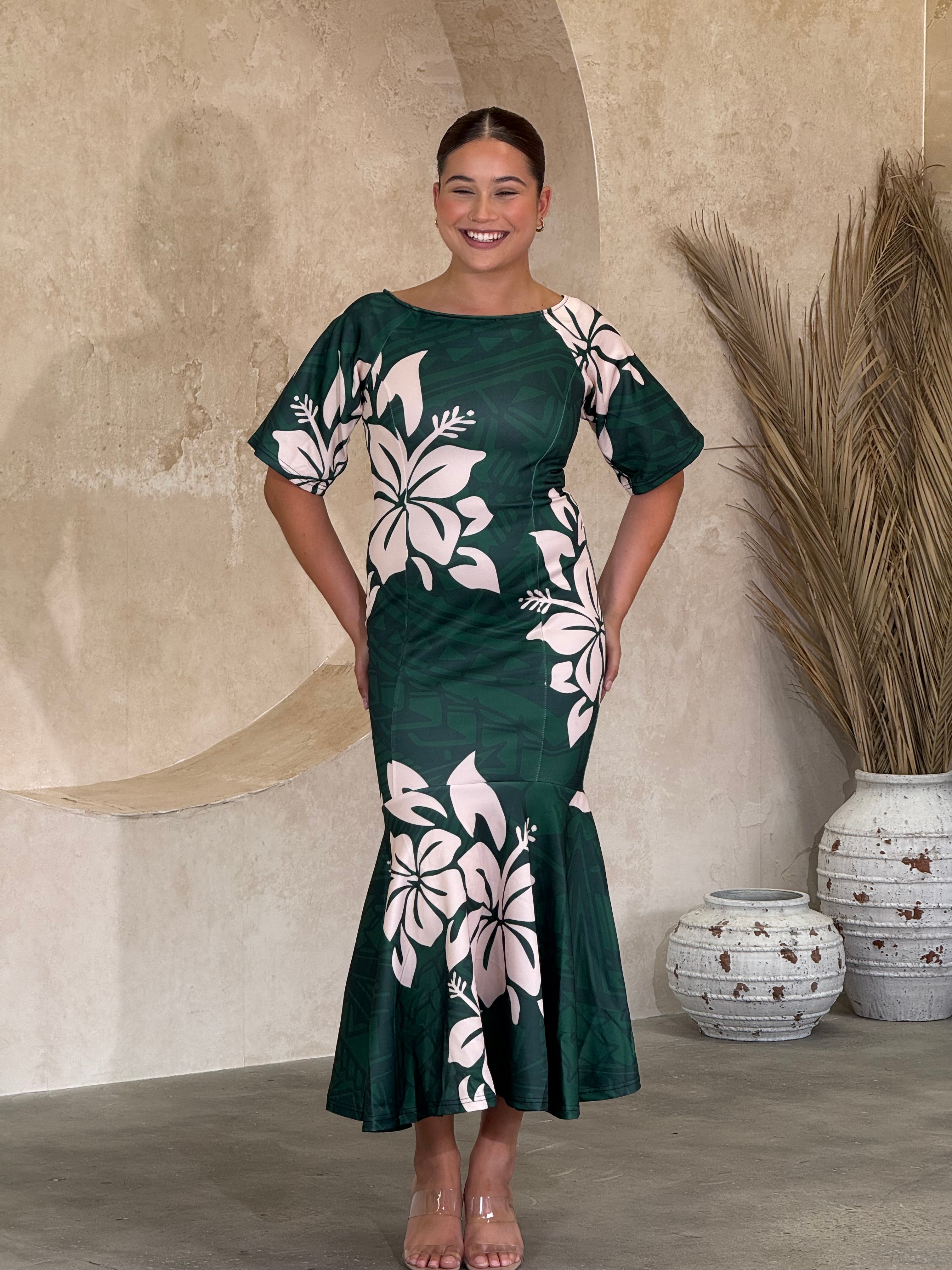 PRE ORDER ONLY - Luxe - EMERALD - Sleeve Dress