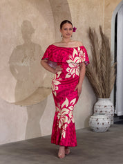 PRE ORDER ONLY - Luxe - HOT PINK - Women’s Off Shoulder Dress