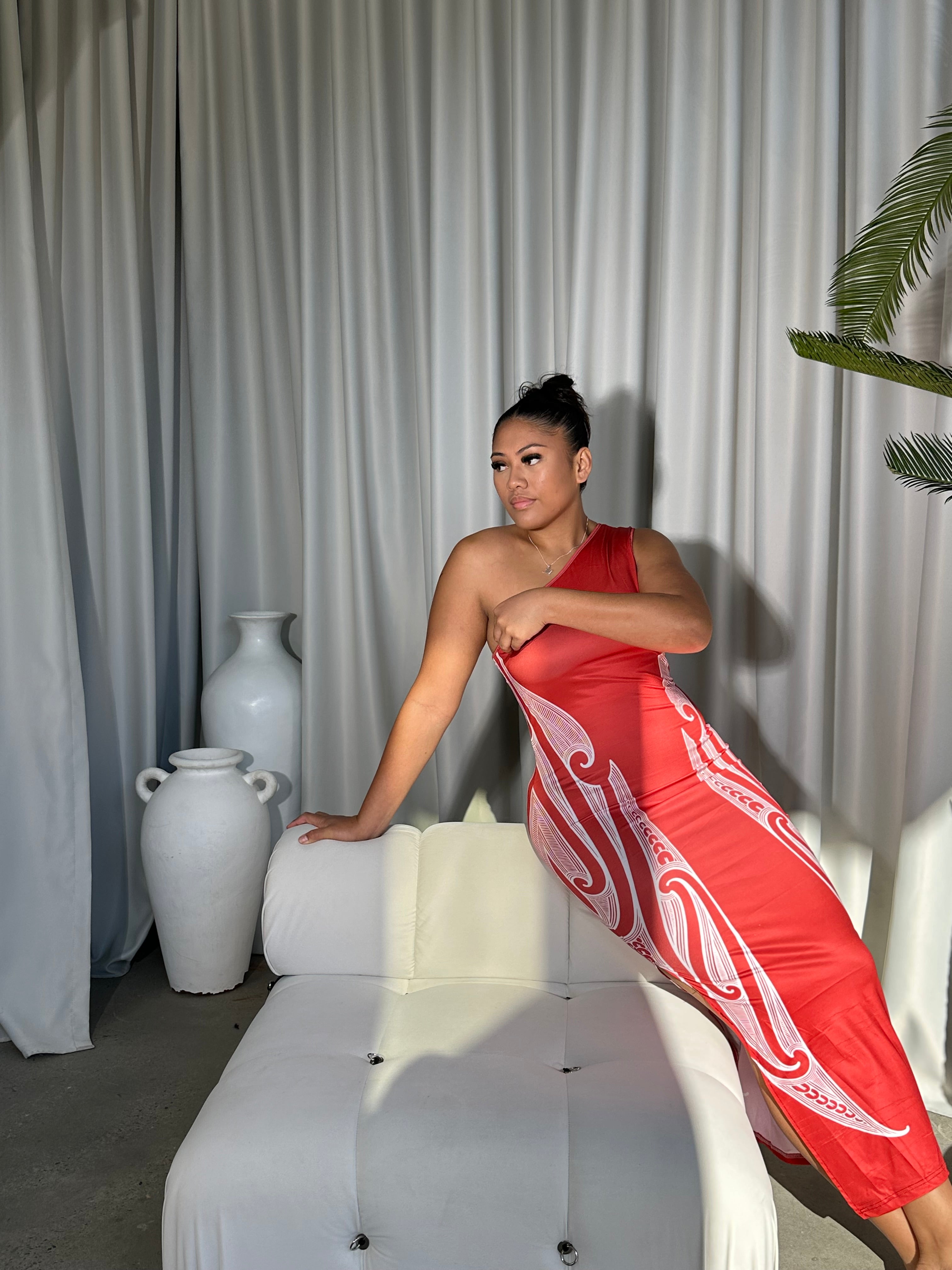 Ātaahua One-Shoulder Dress