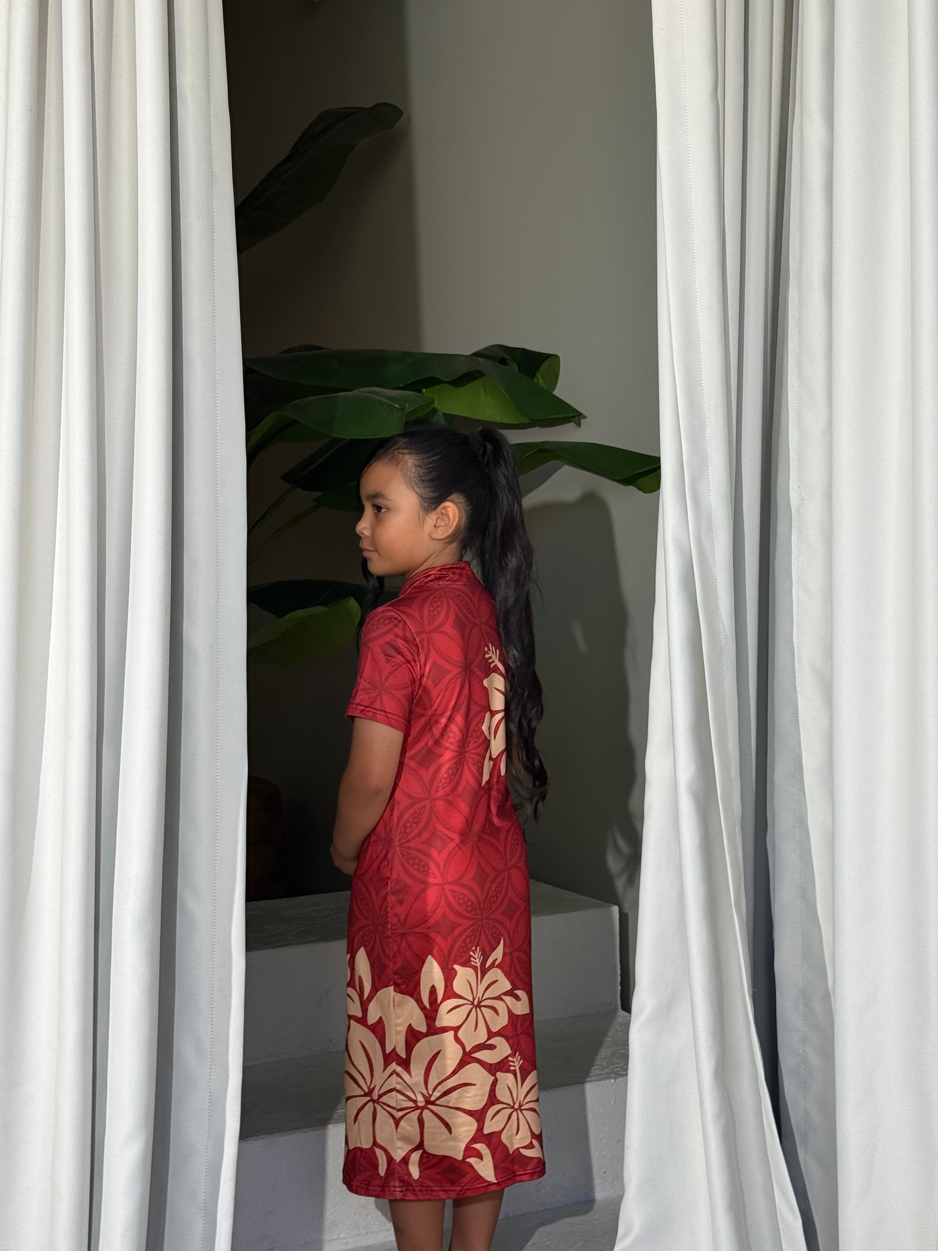 PRE ORDER Only - AULELEI - Girls Qi Pao Dress