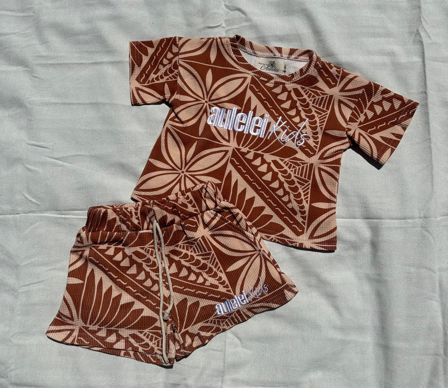 Aulelei KIDS - Waffle Short Set