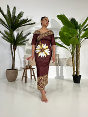 PRE ORDER ONLY - Green Hibiscus Puletasi