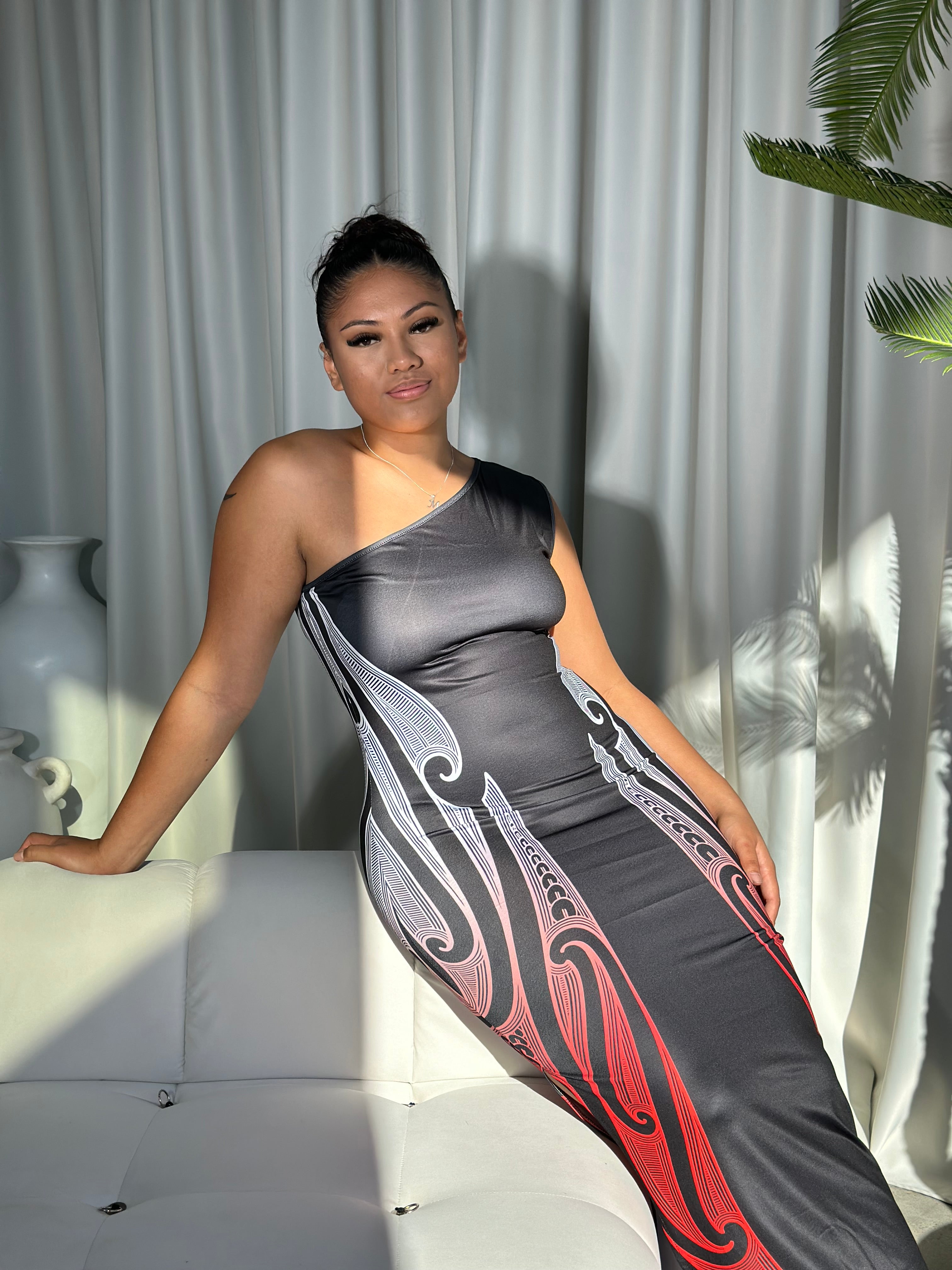 Ātaahua One-Shoulder Dress