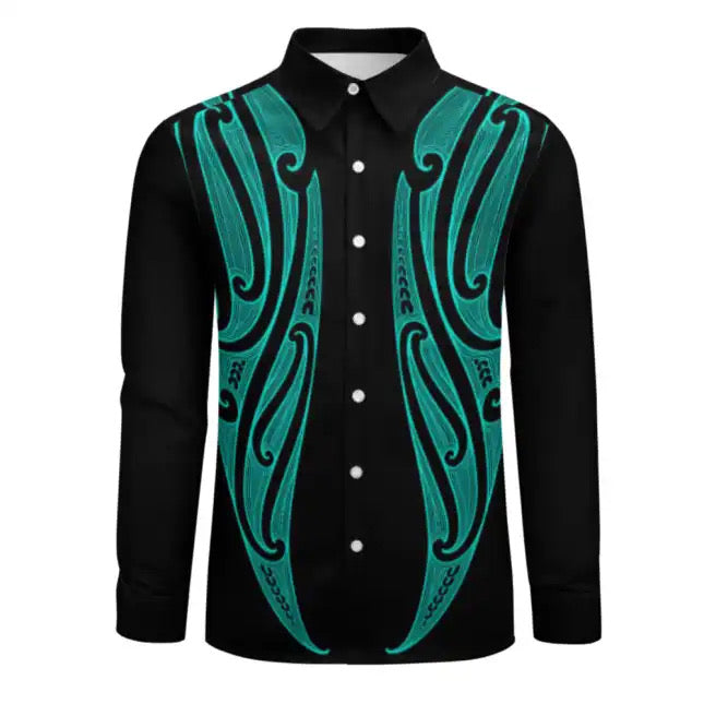 maori dress shirts Men's Short Sleeve Button Up Samoan Tribal Shirt, White Black Polynesian Wedding And Event Outfit, Island Style Bowling Shirt
