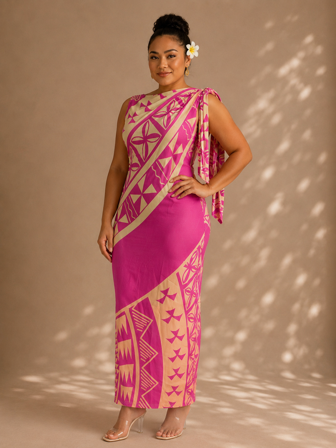 Polynesia - Knot Maxi Dress PINK