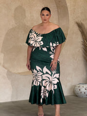 NEW - Luxe -  EMERALD - Off Shoulder Dress