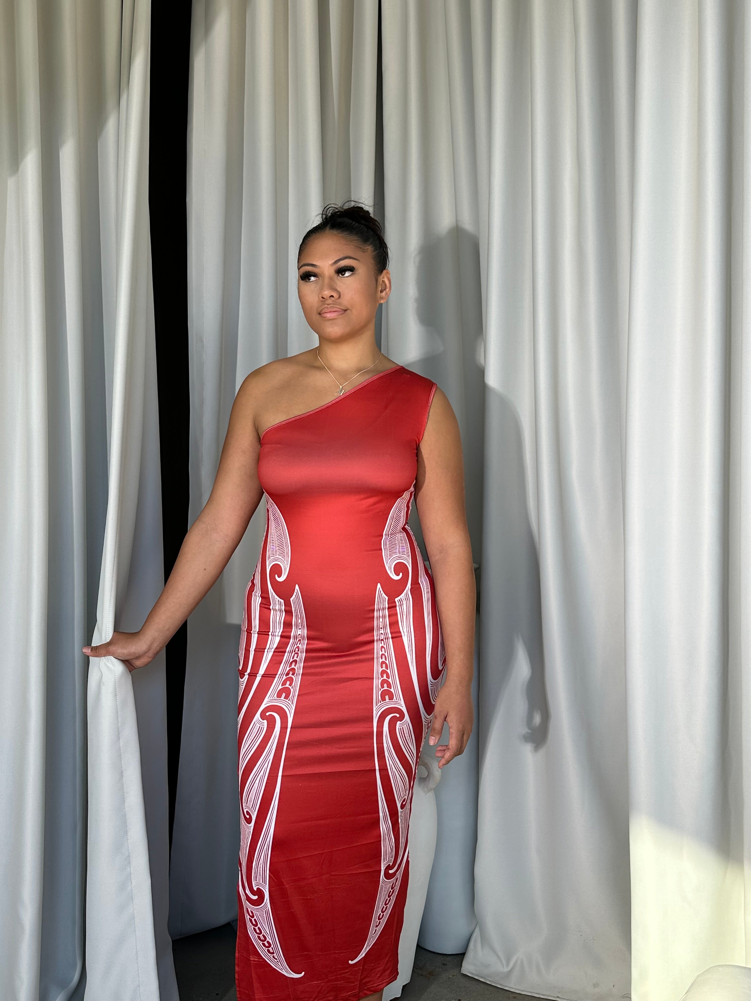 Ātaahua One-Shoulder Dress