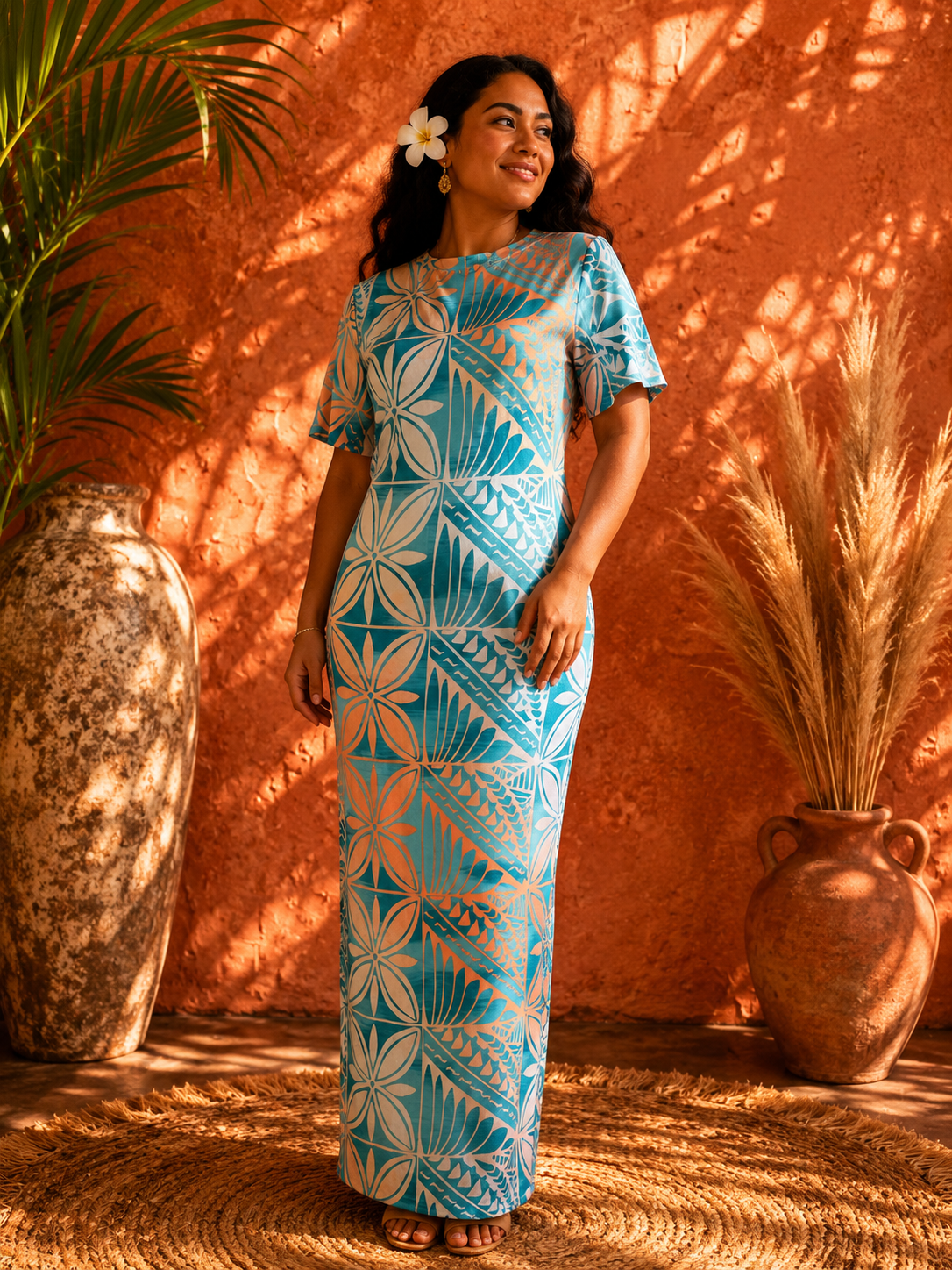Armania Bodycon - Blue/Orange