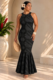 PRE ORDER ONLY - Armania - BLACK - Halter Neck Dress