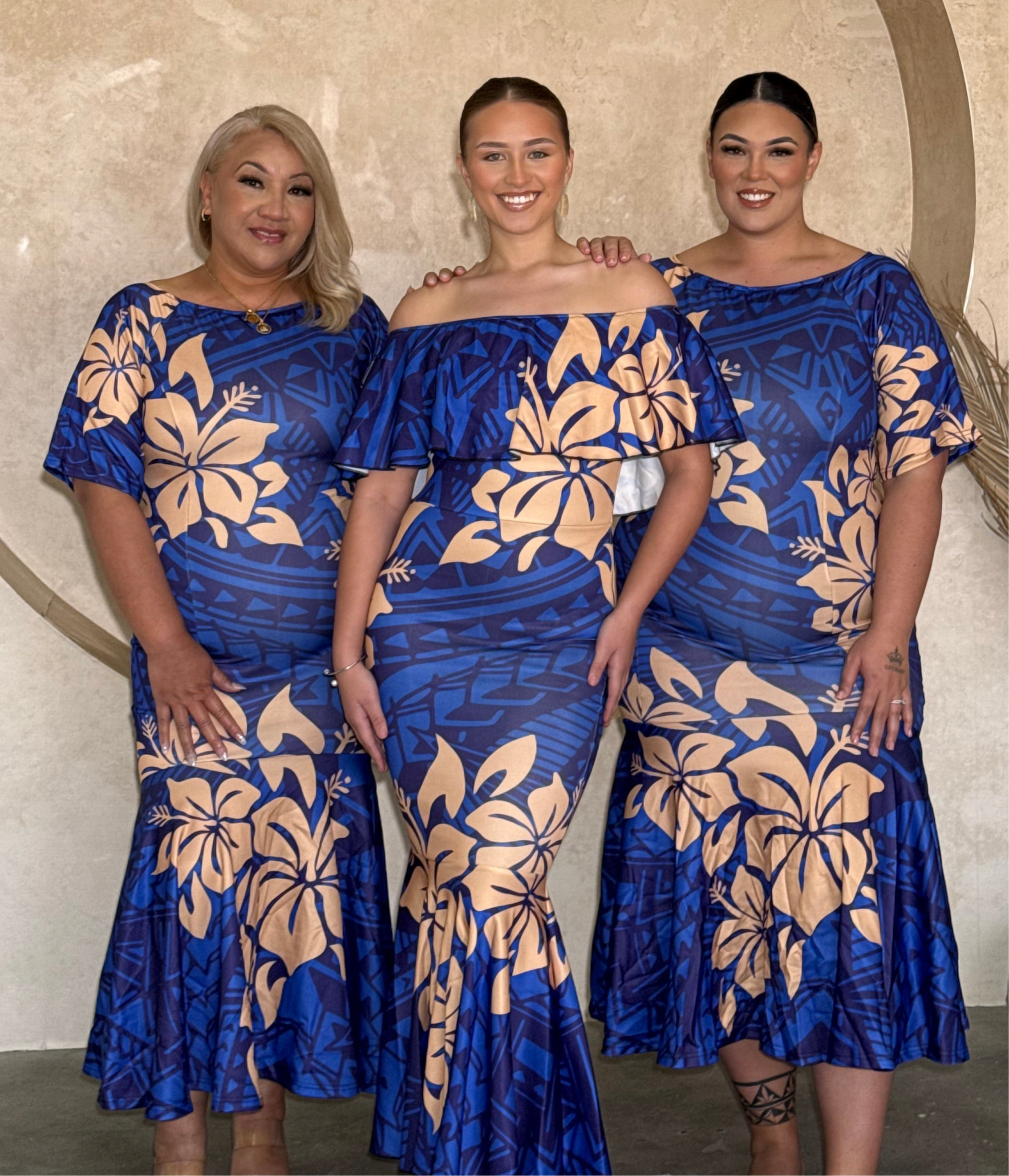 Luxe - BLUE - Sleeve Dress