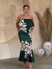 NEW - Luxe -  EMERALD - Off Shoulder Dress