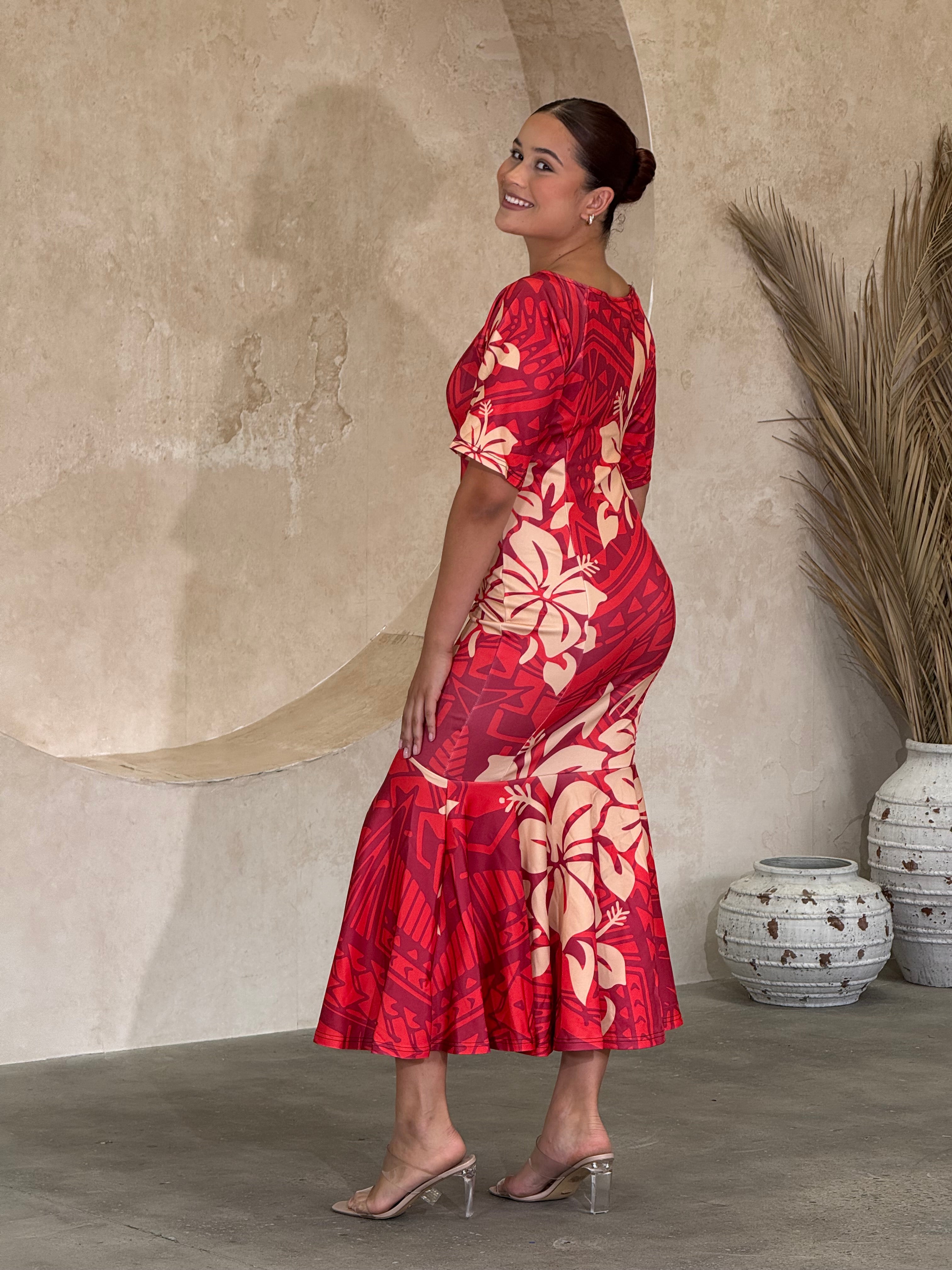 PRE ORDER ONLY - Luxe - RED - Sleeve Dress