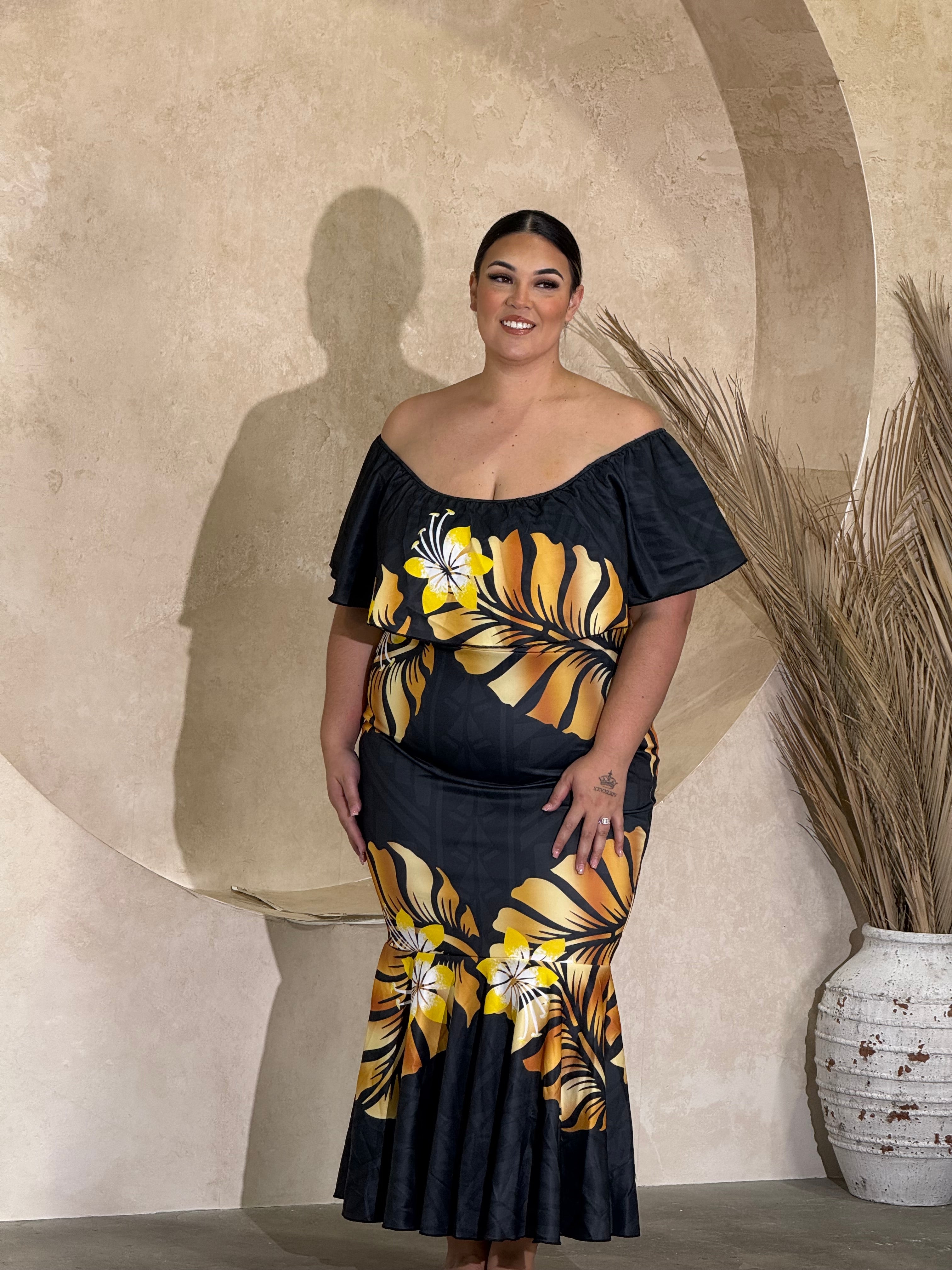 PRE ORDER ONLY - Sienna Black Off-Shoulder