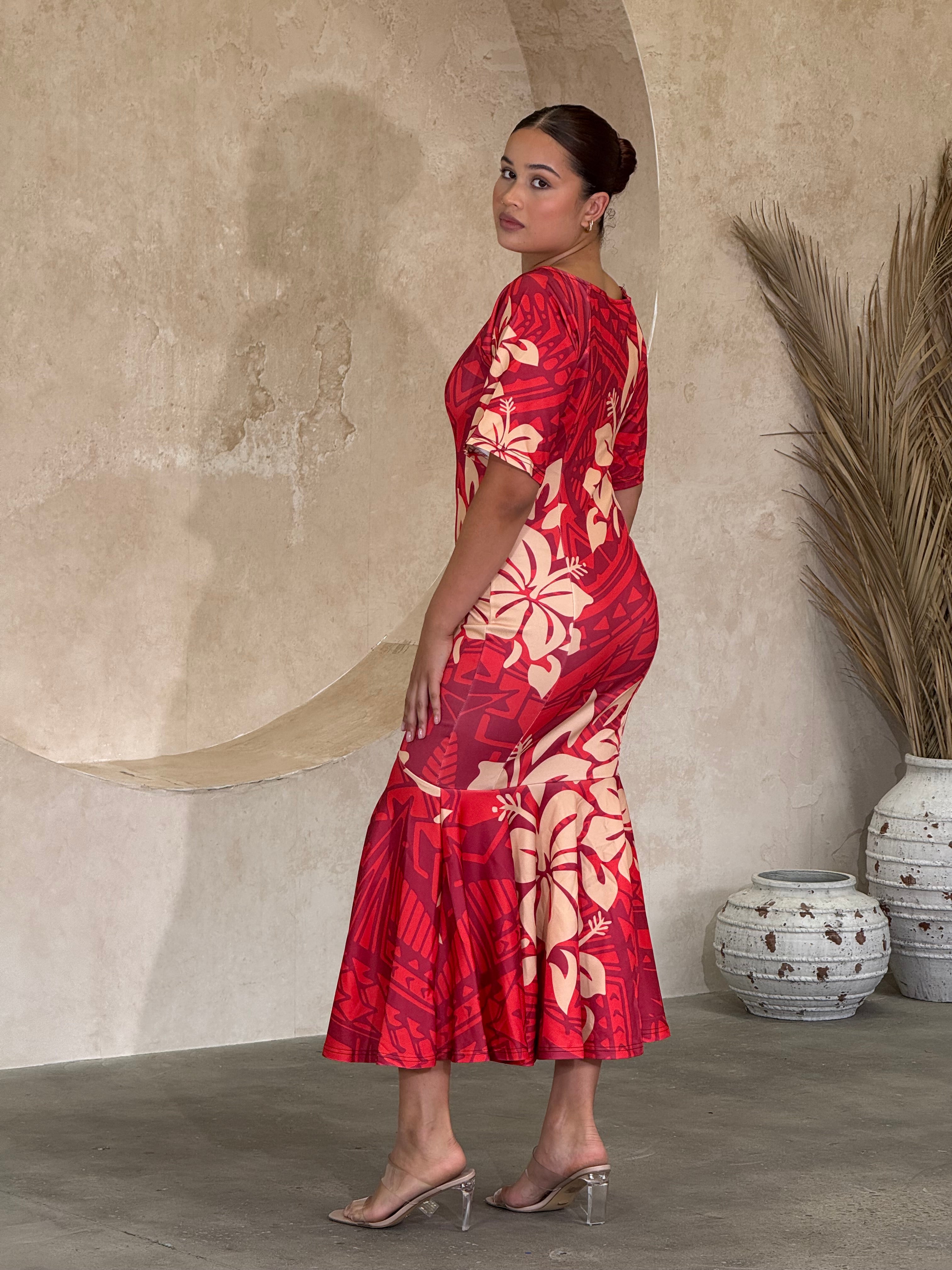 PRE ORDER ONLY - Luxe - RED - Sleeve Dress