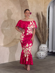 PRE ORDER ONLY - Luxe - HOT PINK - Women’s Off Shoulder Dress