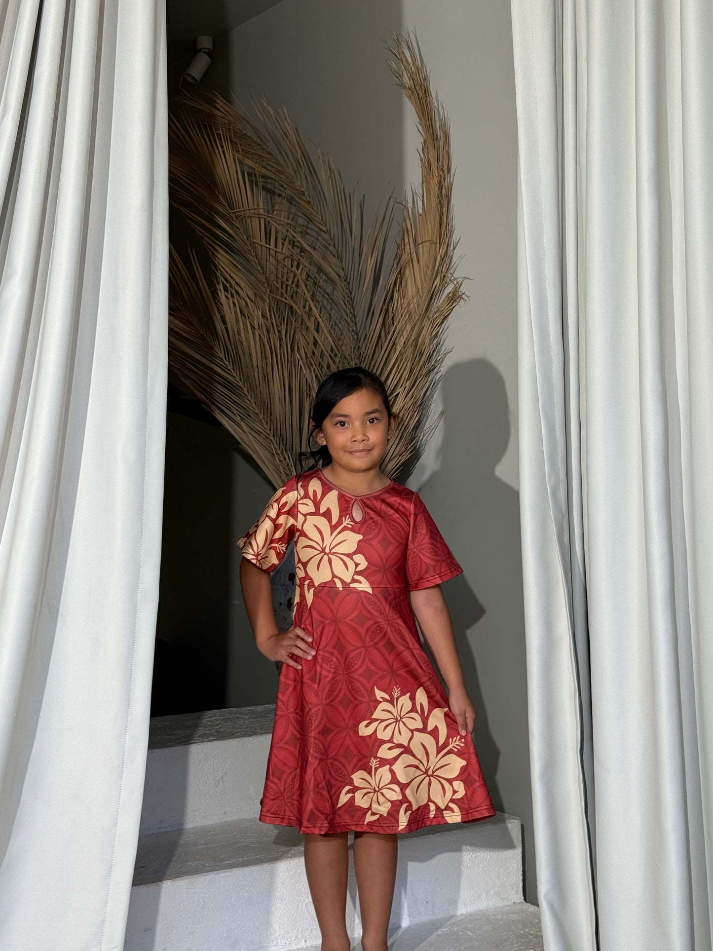 PRE ORDER Only - AULELEI - Girls MIDI Flare Dress