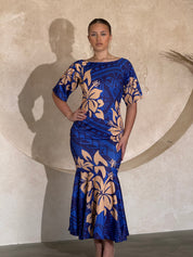 Luxe - BLUE - Sleeve Dress