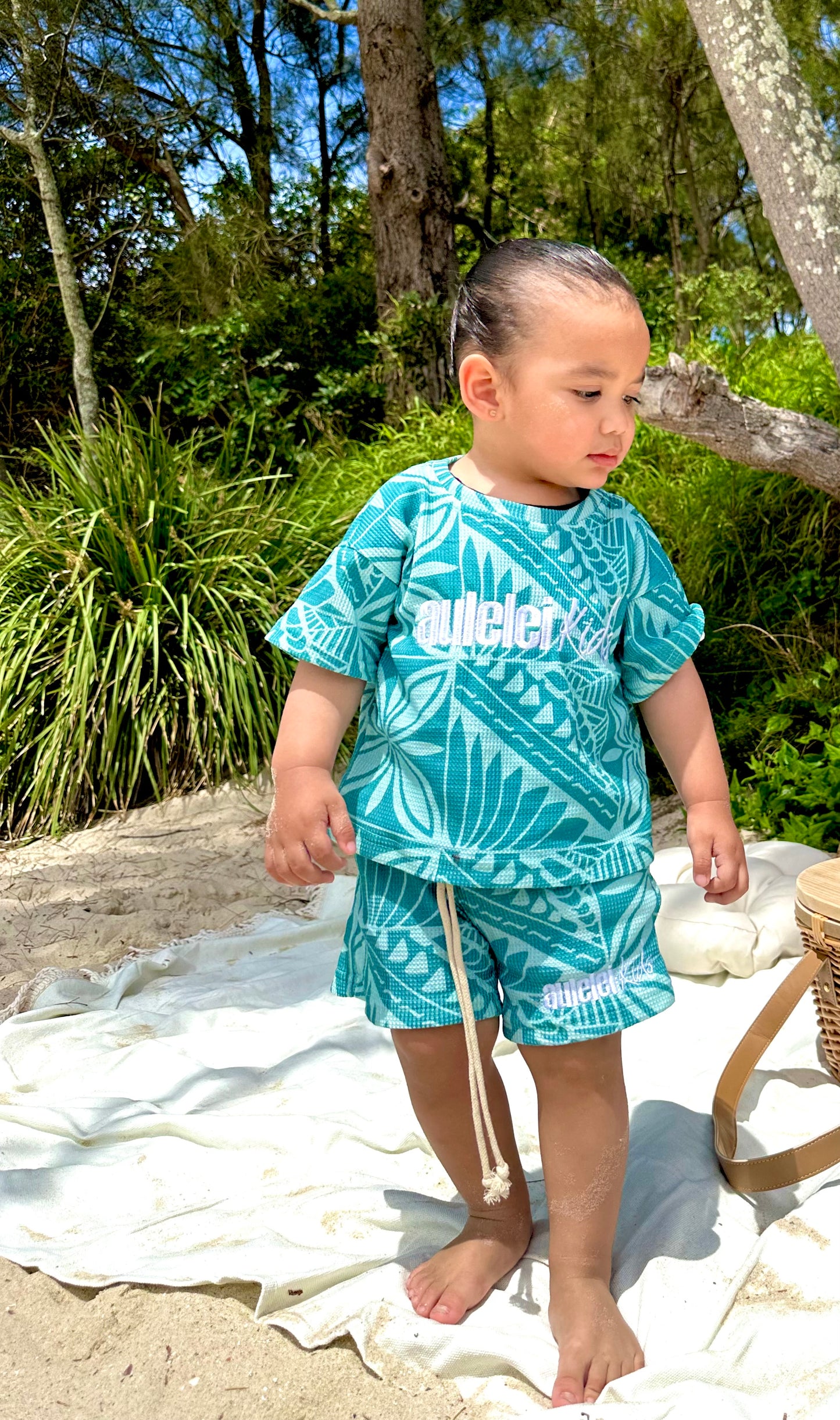 Aulelei KIDS - Waffle Short Set