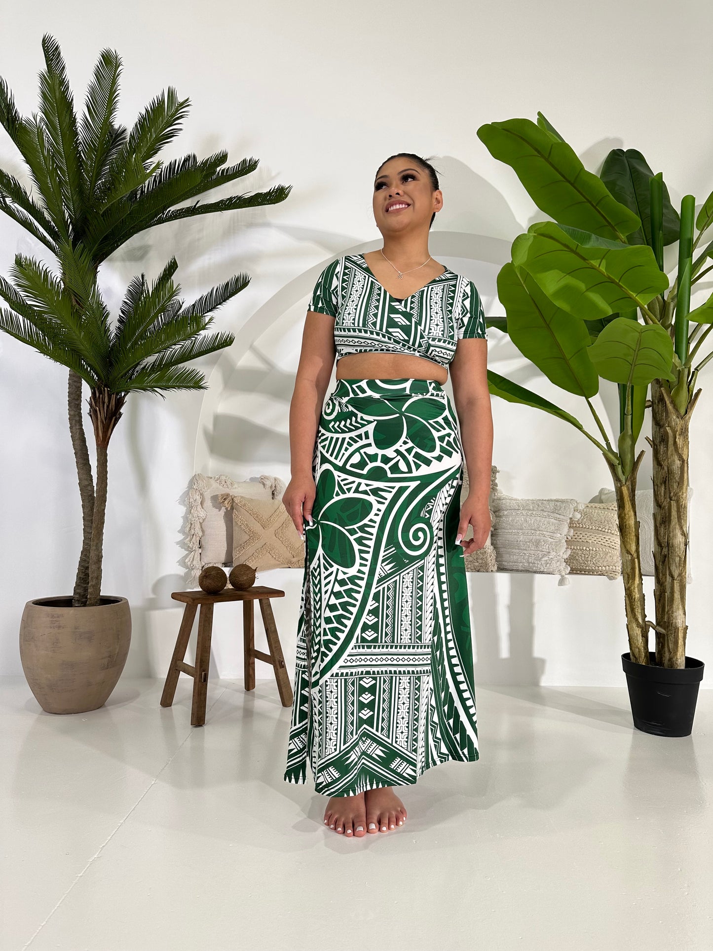 Leilua GREEN Skirt Set - PRE ORDER