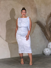 All White - Women’s Knot Maxi Dress