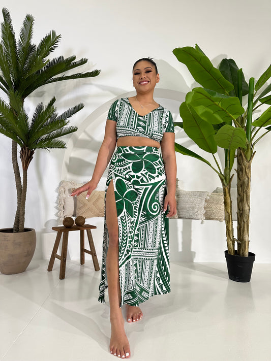 Leilua GREEN Skirt Set - PRE ORDER