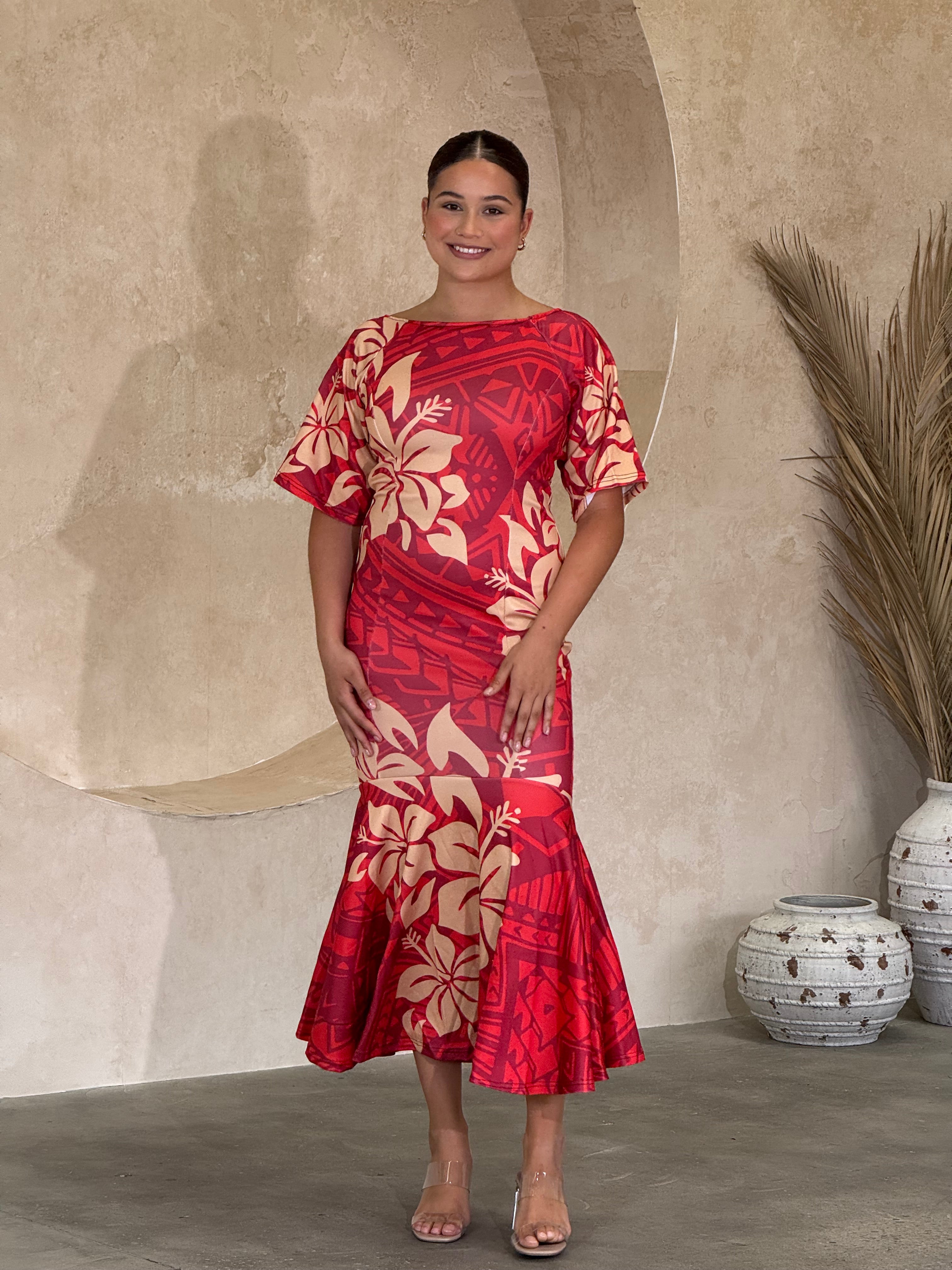 PRE ORDER ONLY - Luxe - RED - Sleeve Dress