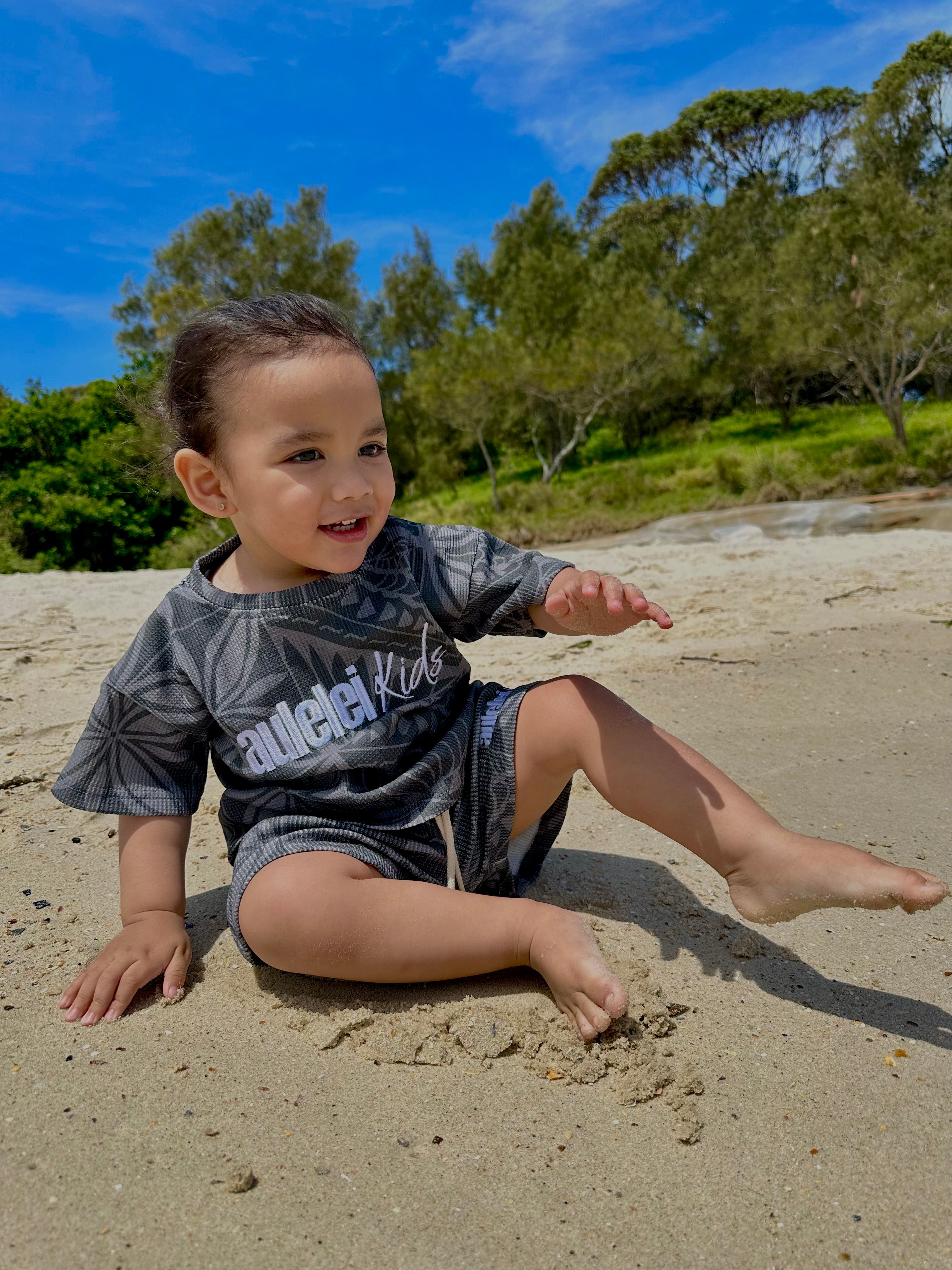 Aulelei KIDS - Waffle Short Set