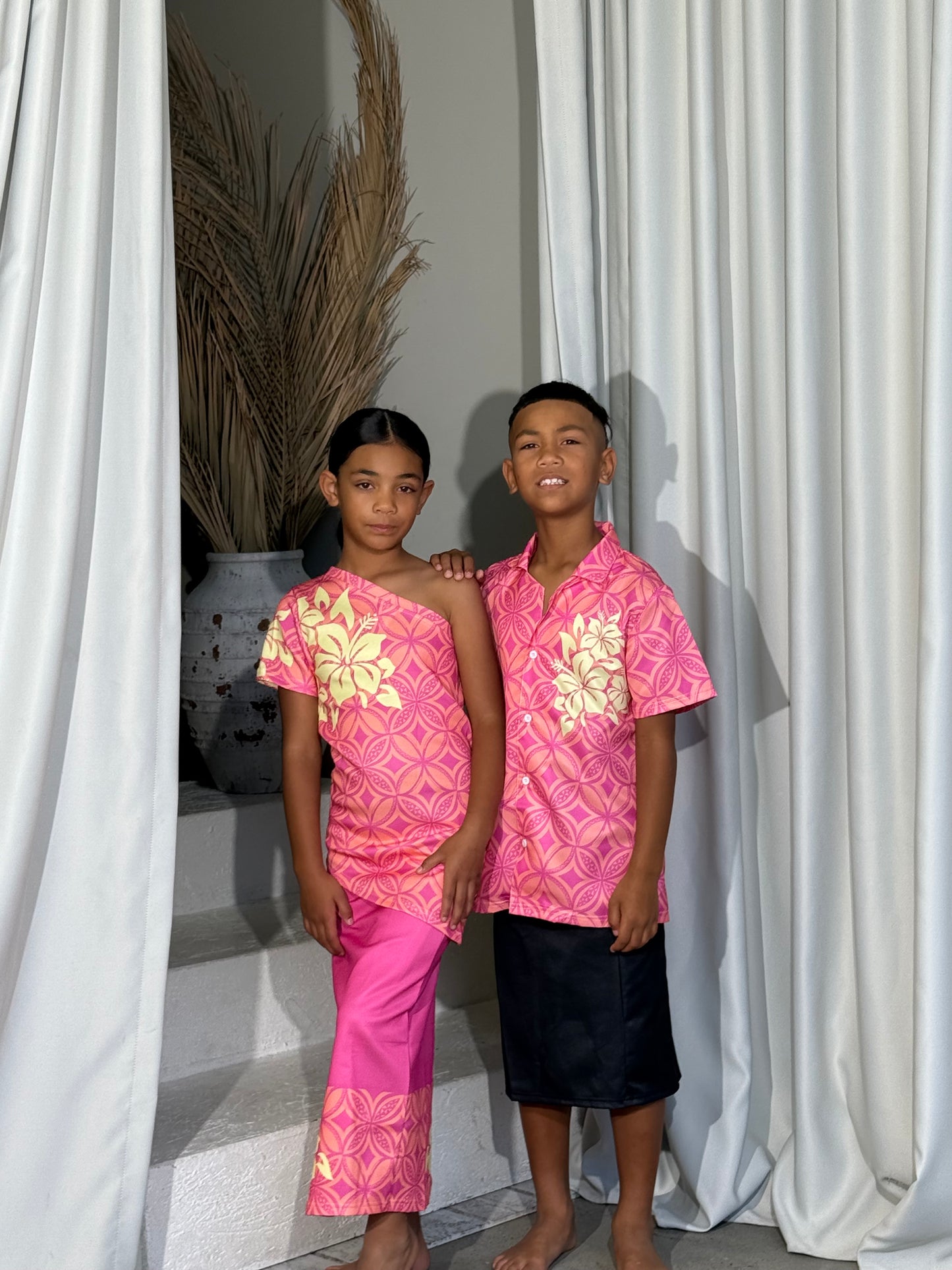 PRE ORDER Only - AULELEI - Girls One-Sleeve Puletasi