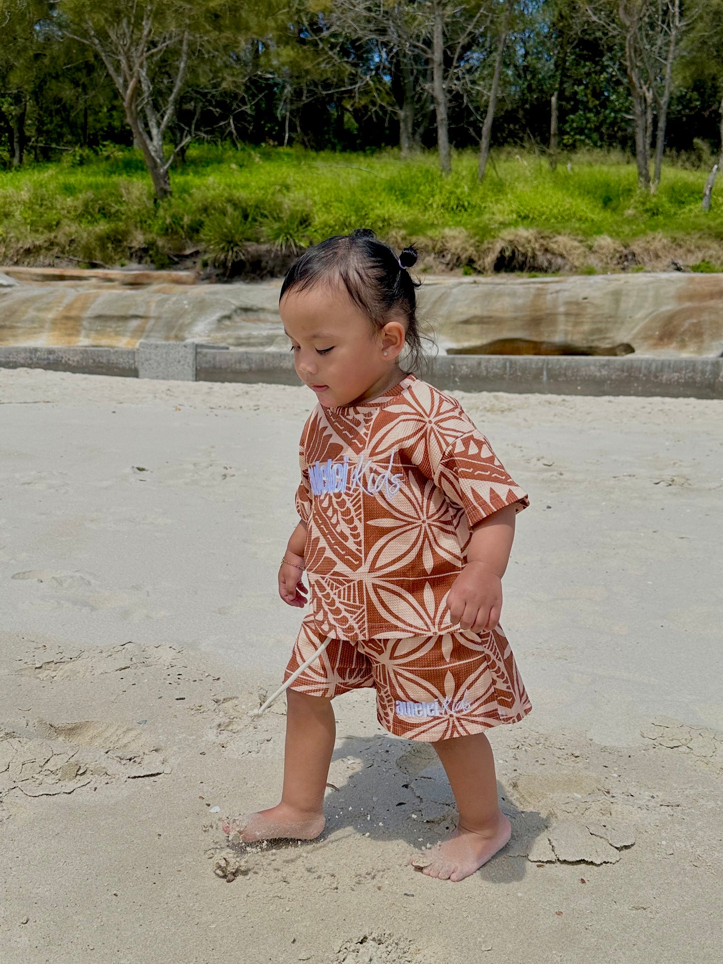 Aulelei KIDS - Waffle Short Set