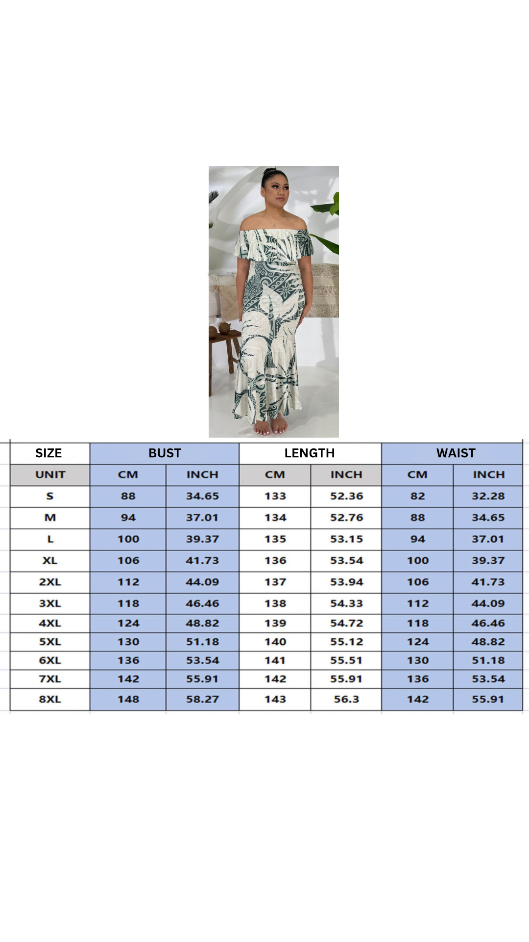 PRE ORDER - PACIFIKA -  Off Shoulder Dress