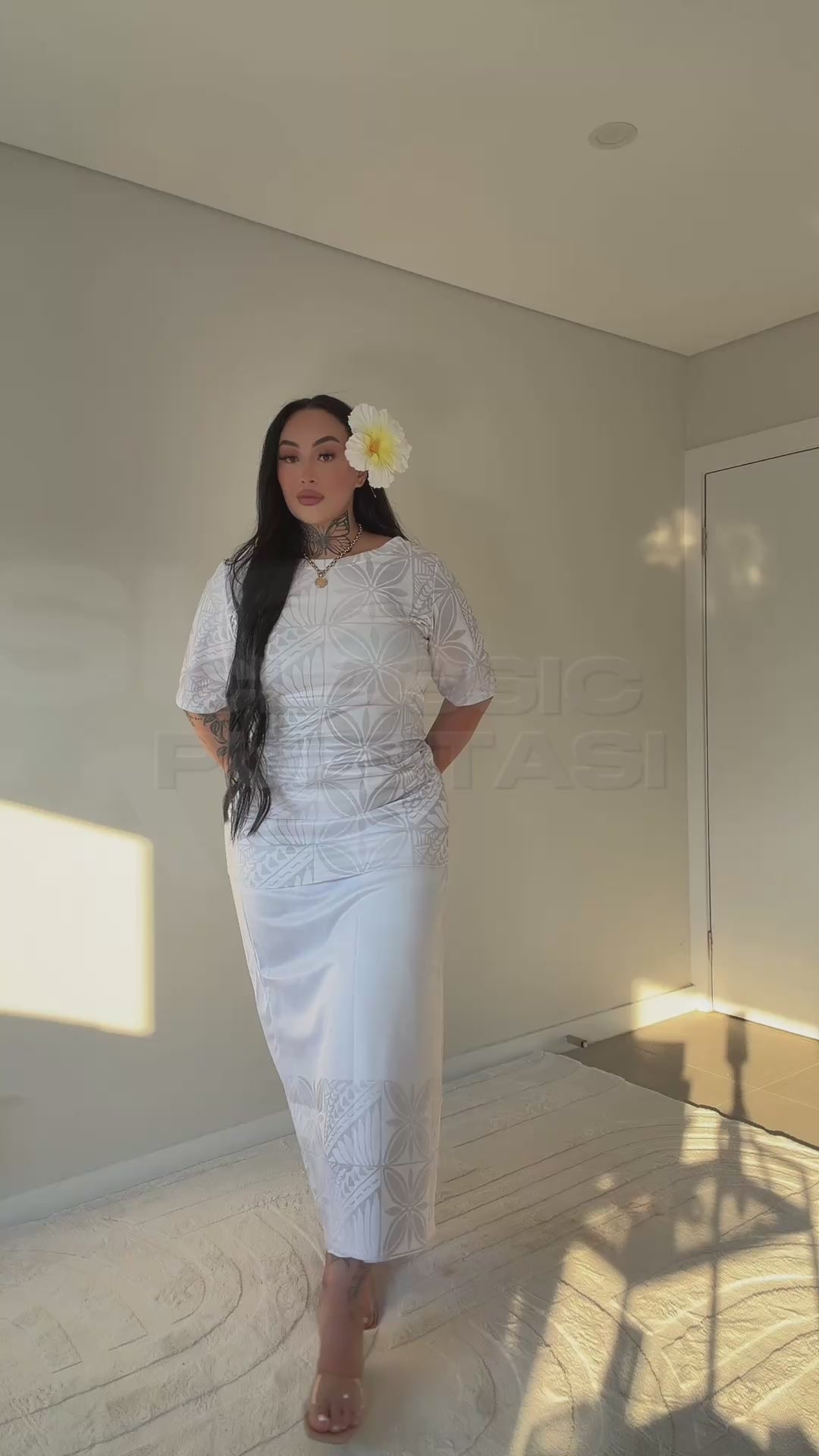 PRE ORDER ONLY - All White - Women’s Puletasi